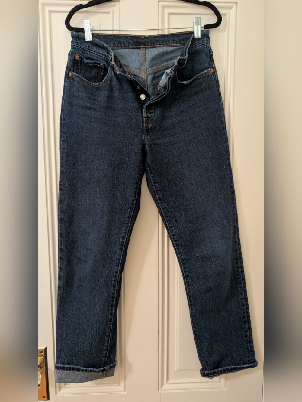 Levi's 501 Dark Blue Women's High-Waist Jeans